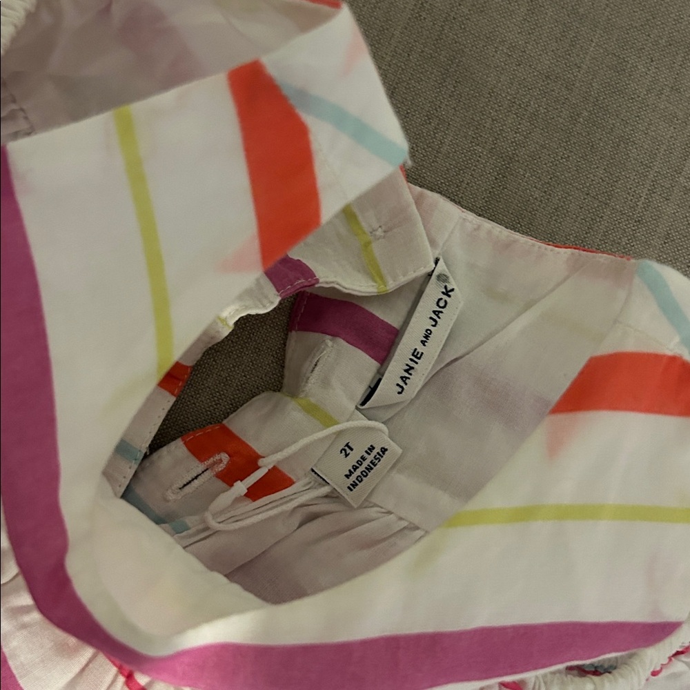 Janie and Jack Blue, Red, and Multicolor Kids Dress Set - Picture 5 of 7